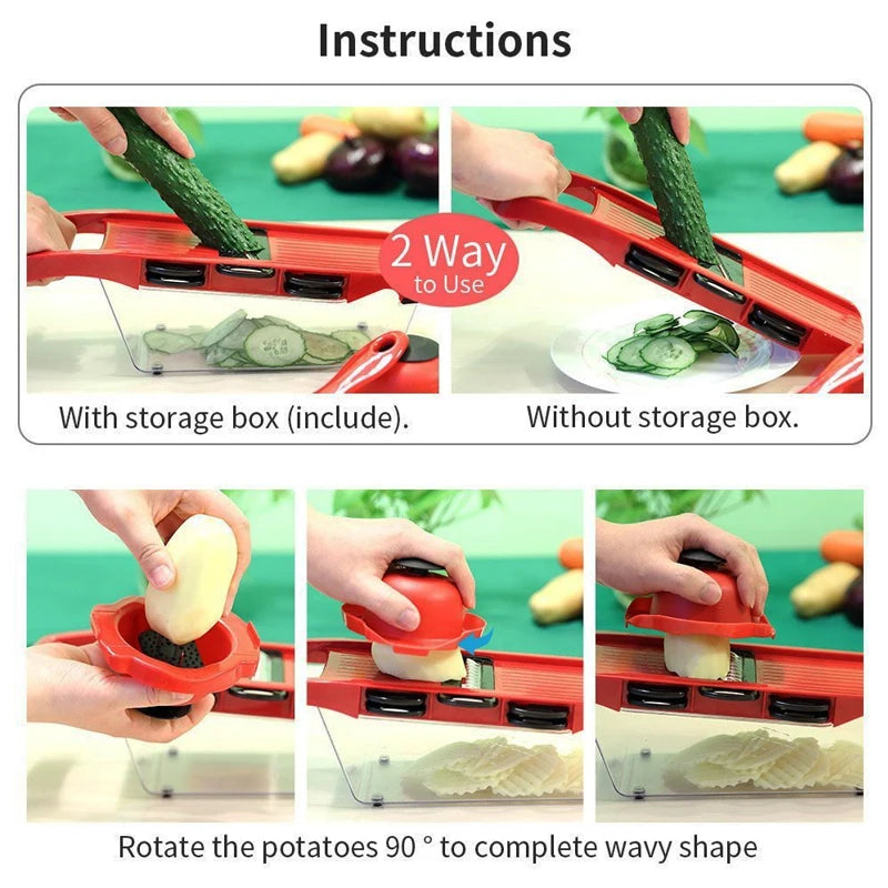 Vegetable Chopper Multifunctional Grater Cutter Kitchen Accessories Manual Fruit Slicer Potatos Shredders Cheese Onions Slicers